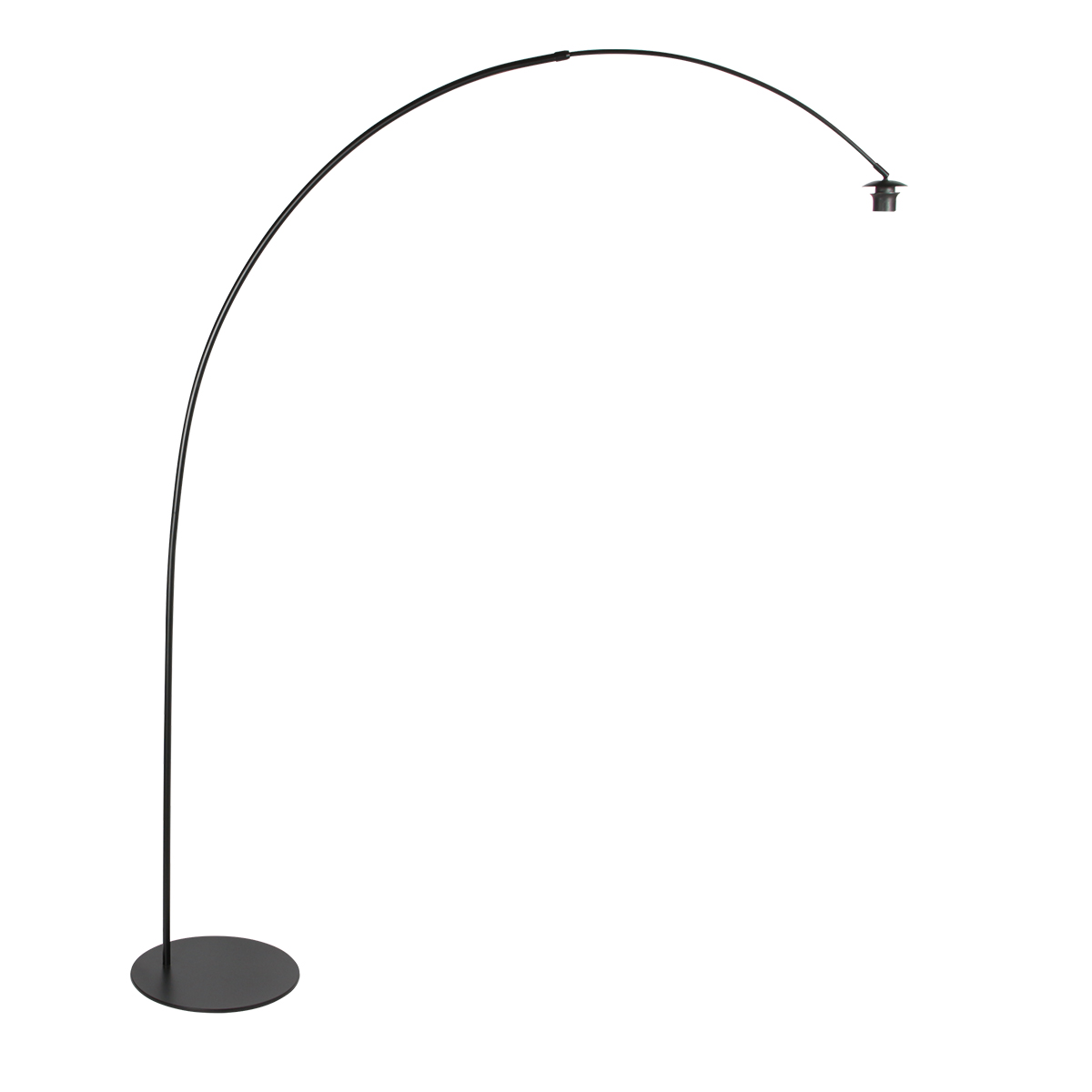 Zwarte vloerlamp Curve 4272ZW met een witte kap - Afbeelding 4