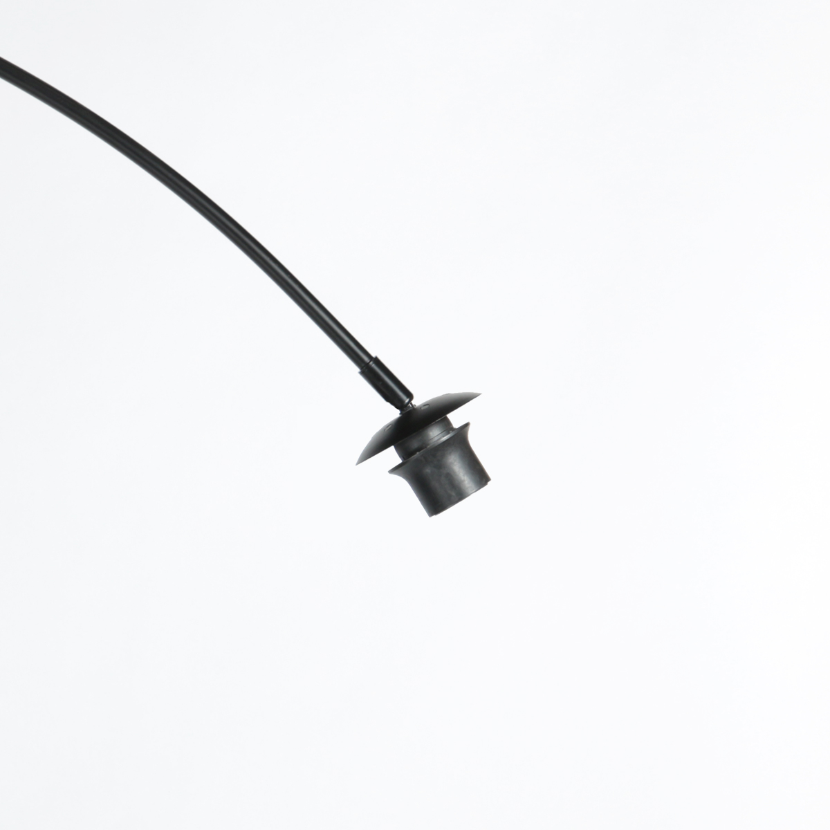 Zwarte vloerlamp Curve 4272ZW met een witte kap - Afbeelding 5